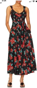 Free People Lovers Cuore Maxi Abito Floreale Tg M Cottage Core Milkmade Femminile - Foto 1 di 7