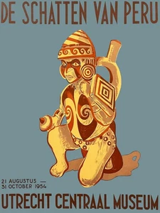 14019.Póster decorativo.Pared de habitación diseño de arte interior vintage.Arte museo Perú - Imagen 1 de 1