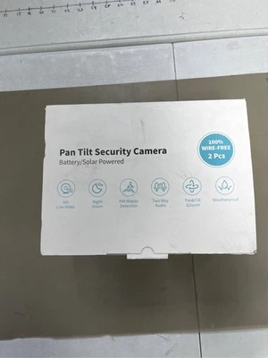 2K Solar Security Cameras Wireless Outdoor, 2PCS Outdoor Camera Wireless with 36 - Image 1 of 3