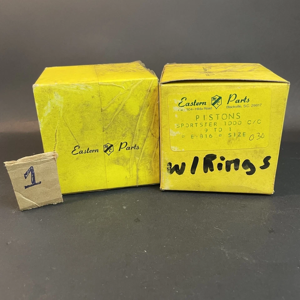 Juego de 1000 pistones Eastern MC Parts Harley Sportster E-816 .030 talla 9:1 compuesto Nuevo de Lote Antiguo Foto 1 de 4