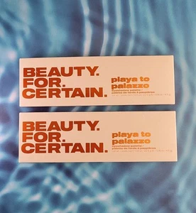 New Beauty For Certain Playa to Palazzo Eyeshadow Palette Lot Of 2 Full Size - Picture 1 of 6