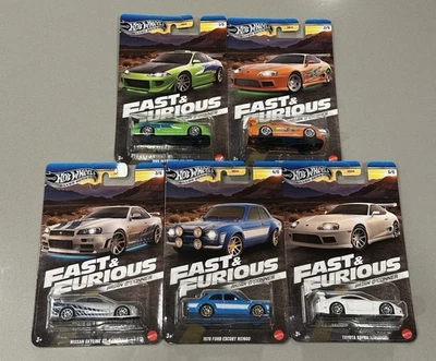 Hot Wheels Fast & Furious Silver Series Brian O'Conner 2025 Set Of 5 - Image 1 of 4