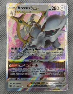 Tarjeta ultra rara Arceus VSTAR 123/172 Brilliant Stars casi nueva - Imagen 1 de 6
