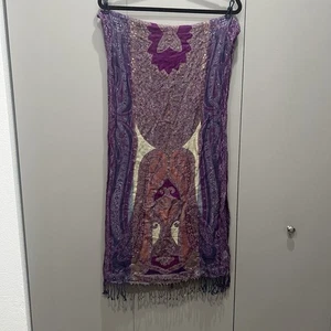 Sciarpa viola multicolore design pashmina carina bellissima festival - Foto 1 di 5