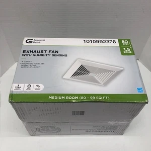 Commercial Electric 80 CFM 1.5 Sone Bathroom Exhaust Fan w/ Humidity Sensing - Picture 1 of 5