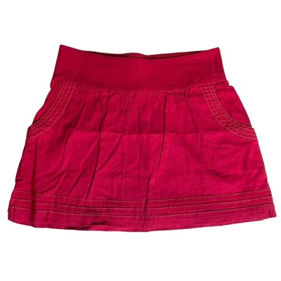 Wet seal Women Linen Rayon Mini Skirt, Red / Hot Pink, size XS - Image 1 of 4