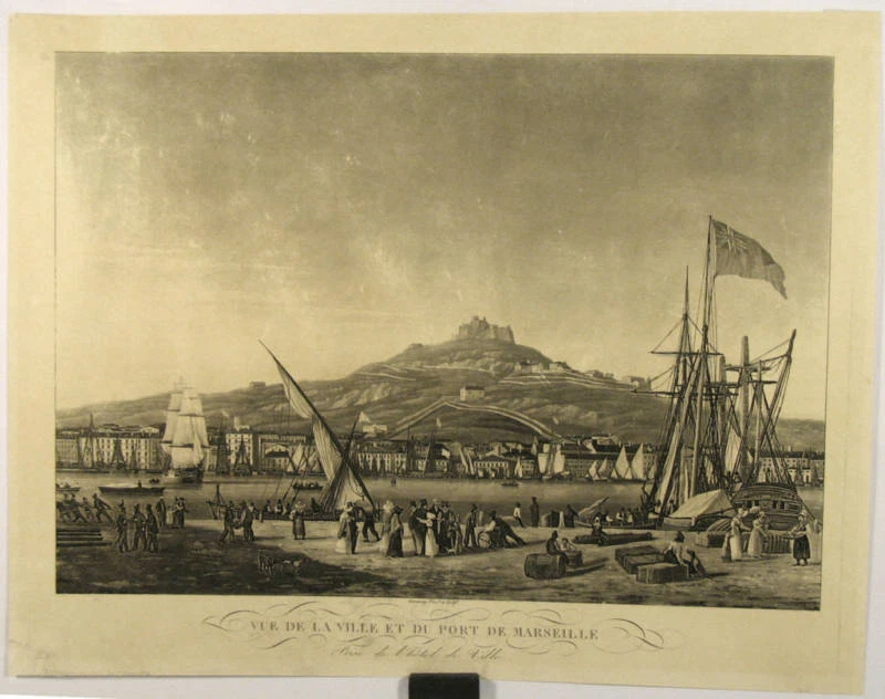Aquatinte de Garneray, Ville et port de Marseille - Photo 1/1