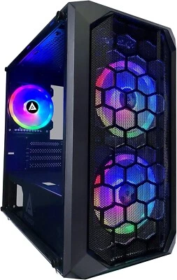 Gaming Computer New Custom PC Desktop 64GB Ryzen 7 4.6Ghz CPU 1TB NVME RGB 4TB - Image 1 of 4