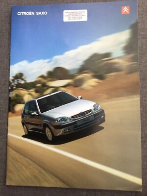 Citroen Saxo 2001 brochure in Very Good condition  garage stamp cover + Specs  - Image 1 of 3