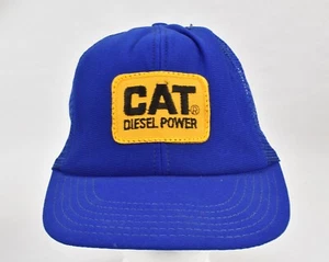 Vintage CAT Diesel Power Snapback Trucker Hat Cap Patch Made In USA - Picture 1 of 11