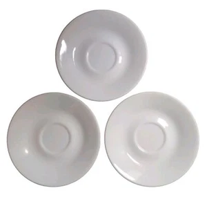 Vintage Lot of 3 Corelle Corning Tea Saucers White Plates Winter Frost 6 1/4" - Picture 1 of 4