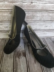 No Boundaries Vicky Black Woman Heel Maryjane Round Toe Buckled Shoe Sz 8.5 - Picture 1 of 12