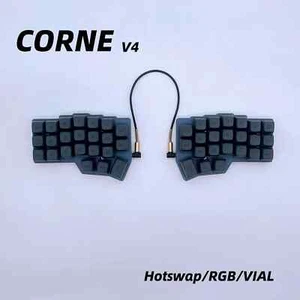 Corne V4 Split Keyboard Mechanical Keyboard Support VIAL Hotswap Macro Keypad - Picture 1 of 15