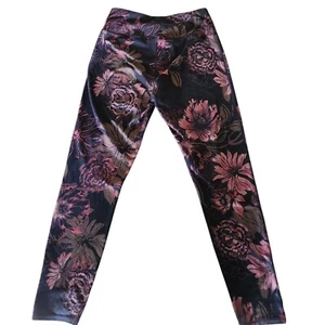 Leggings Maurices In Motion negros con estampado floral talla mediana - Imagen 1 de 7