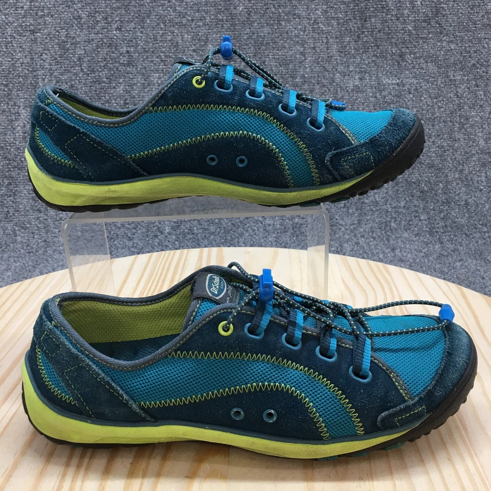 Dr Scholls Zapatos Mujer 9.5 M Rory Deportivos Cordón Tenis Azul Verde Gamuza Foto 1 de 4