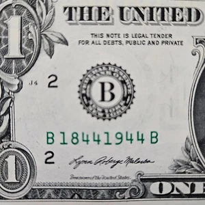 $1 Birthday Note One Dollar Bill 18441944 Uncirculated (Trailing 1944 ) - Picture 1 of 1
