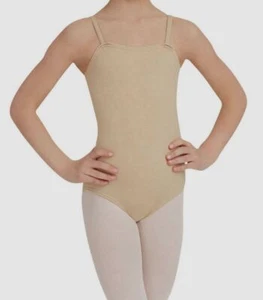 Capezio Girl's Beige Sleeveless One-Piece Kid's Camisole Leotard Size M - Picture 1 of 2