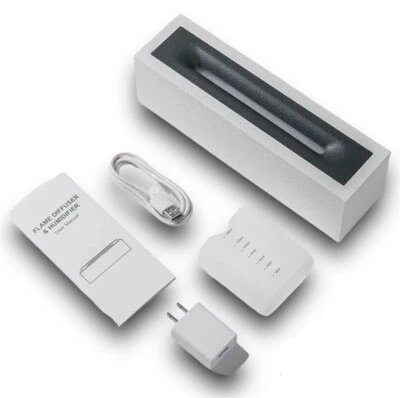 200ML Flame Aroma Diffuser Air Humidifier WHITE - Image 1 of 4