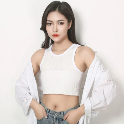 Atmungsaktives Les Lesbian Tomboy FTM Zip Brustbinder Bra Weste Pullover Weich - Bild 1 von 4