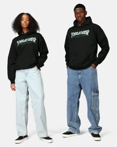 Thrasher Hood Roses Black Skateboard Jumper Sweater - Picture 1 of 6