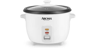Arrocera antiadherente un toque cocina al vapor vista completa tapa de vidrio templado 6 tazas - Imagen 1 de 8