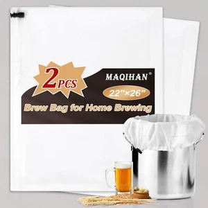22"x26" Brew Bags Reusable - 2PCS Extra Large Strainer Bag Fine Mesh Strainin... - Picture 1 of 7