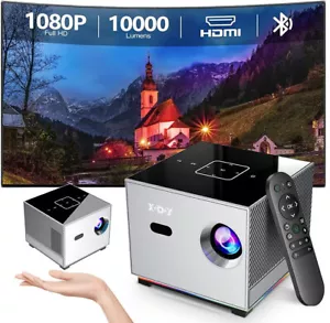 4K Mini Projector 10000 Lumen LED 1080P WiFi Bluetooth UHD Portable Home Theater - Picture 1 of 10