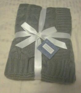 Yankee Candle Blanket, Gray, Cozy 50" x 40" Throw Blanket, Wrapped w/Bow, NWT