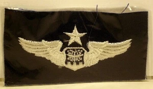 USAF Air Force Senior Navigator Wings Badge Insignia Blue Fatigue Patch - Picture 1 of 2