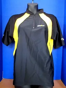 IRONMAN~CAMICIA TRIATHLON DUOFOLD nera e gialla manica corta~donna media - Foto 1 di 4