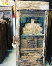 CUSTOM BARN DOOR HANd CARVED Rustic Design Vintage JHAROKHA BOHO ECLECTIC DOOR