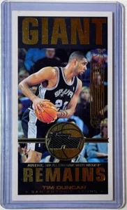 2001 Topps Giant Remains #GR-TD TIM DUNCAN Authentic Game-Worn Jersey SPURS - Picture 1 of 3