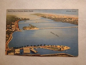 Aerial View Of Daytona Beach, Florida POSTCARD Halifax River & Atlantic Ocean - Picture 1 of 6