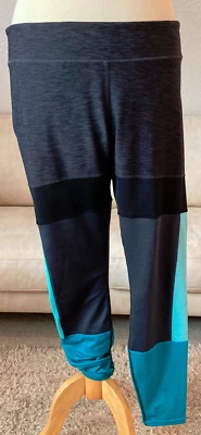 H&M Leggings De Mujer Stretch Talla Gr Goma Negro Gris Turquesa TRNG8310 - Imagen 1 de 4
