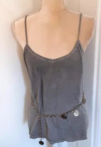 Vintage coin style gold tone chain belt 35" long - Picture 1 of 2