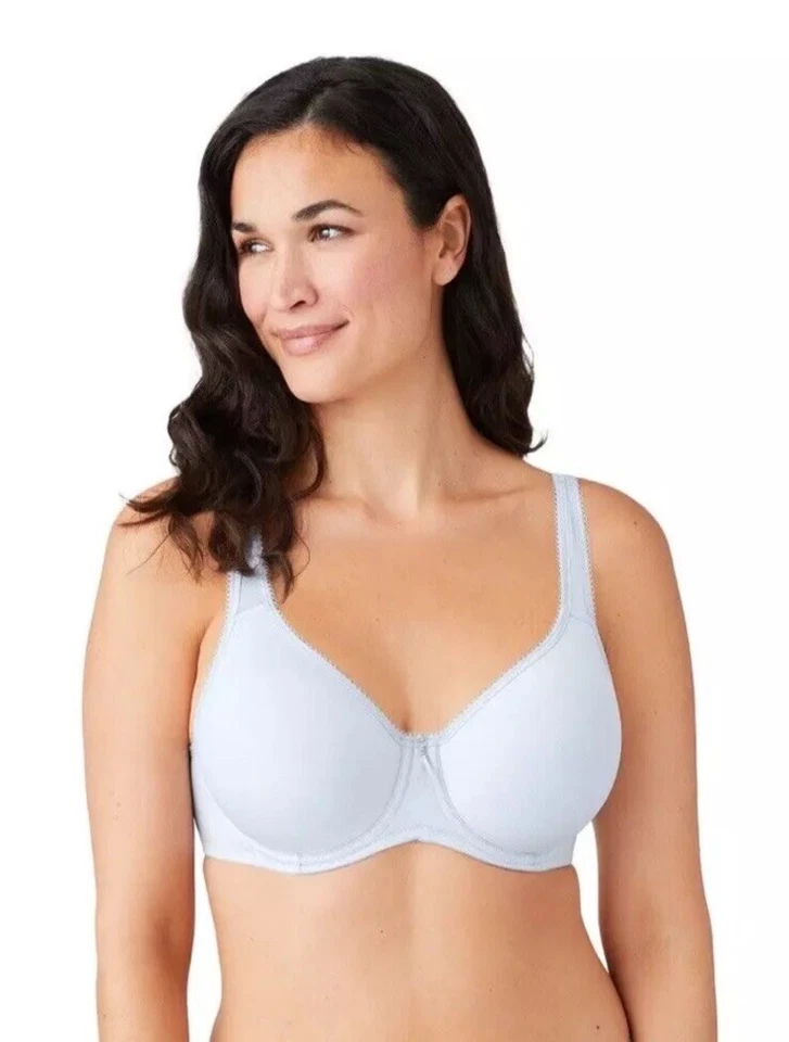 Nuevo sin etiquetas Wacoal 853192 Forrado Básico Belleza Contorno Camiseta Sujetador Talla 42D - Azul Claro Foto 1 de 1