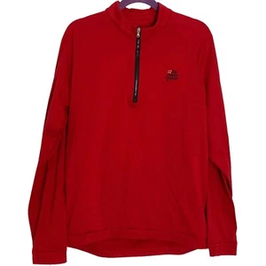 Camisa Adidas Honda Clásica Manga Larga Tejida Gofre Golf Rojo Profundo 1/4 Cremallera Para Hombres M - Imagen 1 de 9