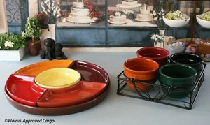 KERAMIK 6-TEILIGES ABSCHNITTS-SNACK-TABLETT & 5-TEILIGES SNACKSCHALEN-SET - ESSEN SIE DEN CHARME AUF - Bild 1 von 12