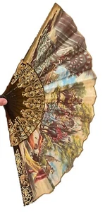 Mexikanisch Amerikanischer Klappventilator bemalt Hand Vintage 70er Jahre Expanding Spanisch - Bild 1 von 6