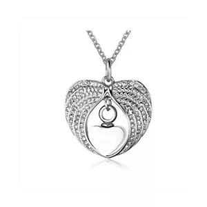 Urn Necklace Cremation Jewellery Heart Pendant For Ashes Memorial Funeral Locket - Picture 1 of 2