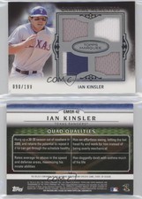 2011 Topps Marquee Gametime Mementos Quad Relics /199 Ian Kinsler #GMQR-42