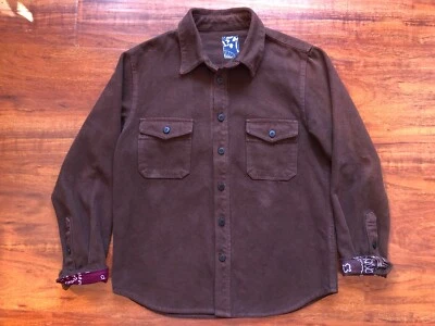 Visvim ICT Black Elk Shirt Jacket Size 2 Brown Indigo Camping Trailer Bandana - Image 1 of 4