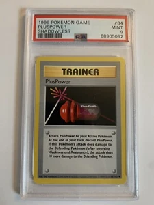 Pokemon 1999 Shadowless Pluspower 84/102 PSA 9 Mint - Picture 1 of 2