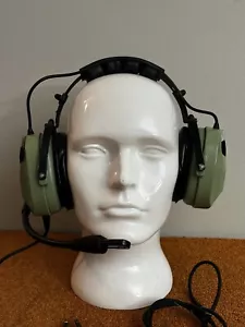 DAVID CLARK H10-80 DUAL PLUG AVIATOR HEADSET WITH M-7A MICROPHONE - Picture 1 of 12
