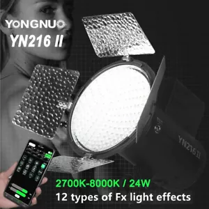 YONGNUO YN216 II 24W LED Video Light Camera Video Fill Lights 2700K-8000K APP - Picture 1 of 10
