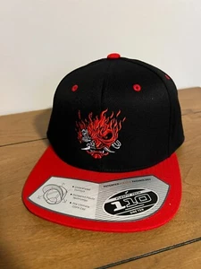 Cyberpunk 2077 Samurai Demon Snapback Mütze schwarz/rot Einheitsgröße neu mit Etikett - Bild 1 von 4