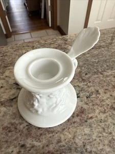 Chamberstick Candle Holder - Japan - MCM - VTG - White Porcelain - Picture 1 of 6