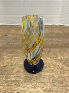 Vaso de chupito de vidrio artístico nuevo artesanal vintage ~ vidrio de confeti - Imagen 1 de 7