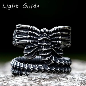 Neu 316L Edelstahl Alien Fingerring für Mann Frauen Schmuck Ringgröße 7-13 - Bild 1 von 7