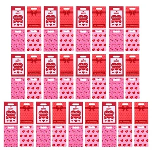 50pcs Valentine s Day Party Bags Variety of Designs Candy Bag Small Item Storage - Picture 1 of 8
